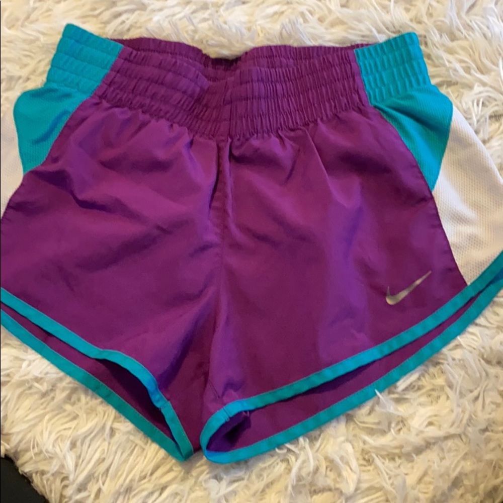Purple athletic shorts